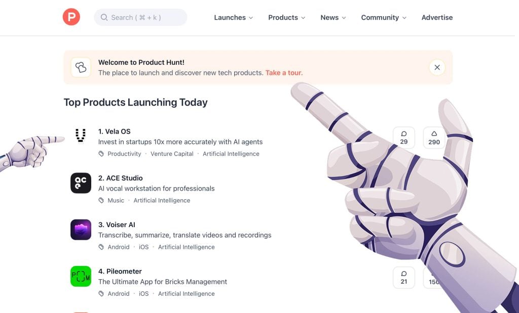 How ProductHunt.com Became Overrun with AI Products